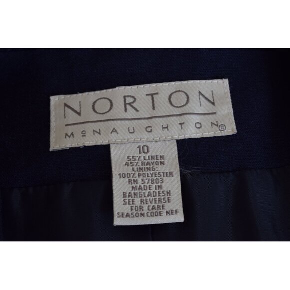 Vintage 90s Navy Linen/Rayon Jacket size 10‎ - Picture 8 of 10
